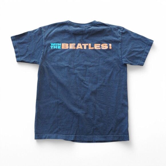 The Beatles Apple Records With the Beatles Vintage 1999 Big Face Band Shirt M - Picture 2 of 8